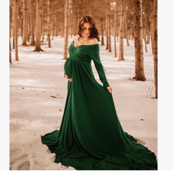 Green Maternity Dress - Picture 2 of 5